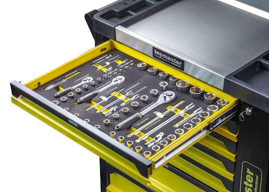 Tool Cabinet 7 Drawers Equipped 182 Pieces Tmp Top Master Pro 455555