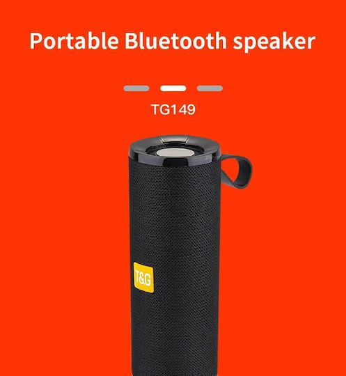T&G TG-149 Ηχείο Bluetooth 10W με Ραδιόφωνο και Διάρκεια Μπαταρίας έως 4 ώρες Μαύρο