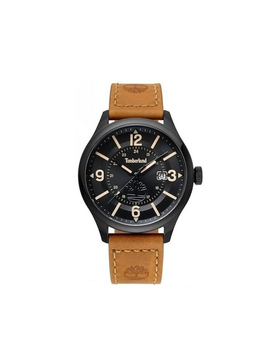 Timberland Watch Battery with Brown Leather Strap