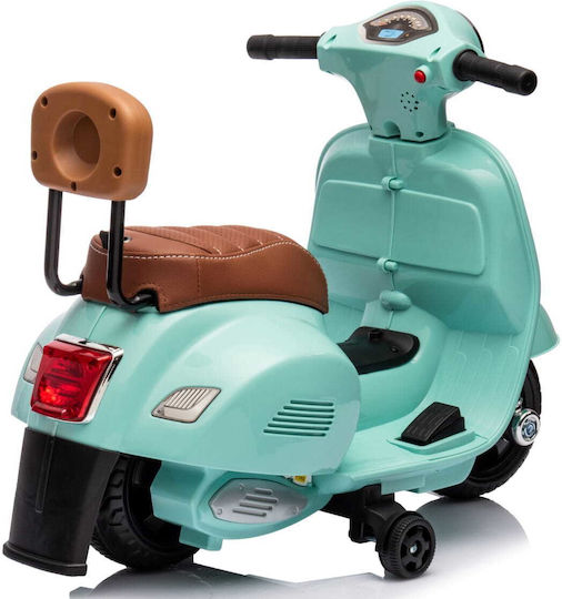 Παιδική Vespa Scooter & Backrest Ηλεκτροκίνητη Τιρκουάζ