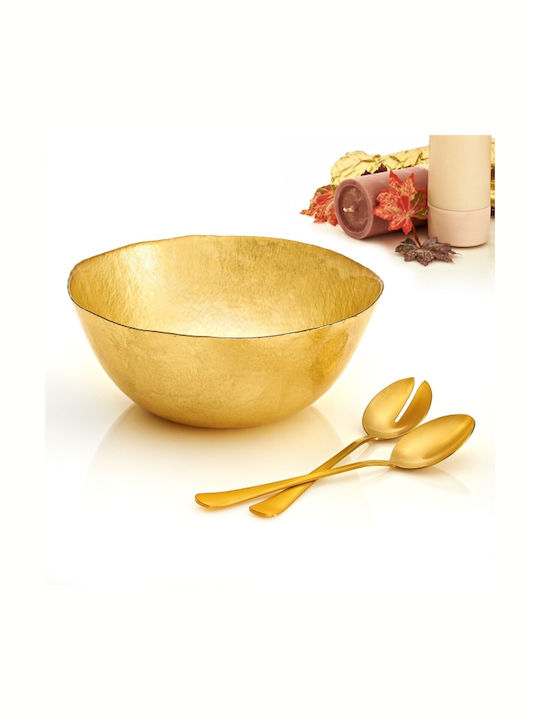 Cryspo Trio Kronos Oro Bol Pentru Salată Din Sticlă