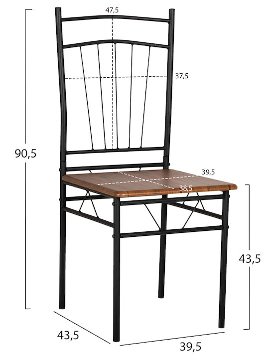 Dining Room Peary 5pcs 110x60cm