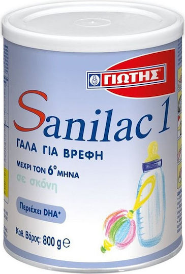 Giotis Milk Powder Sanilac 1 for 0m++ Months 800gr