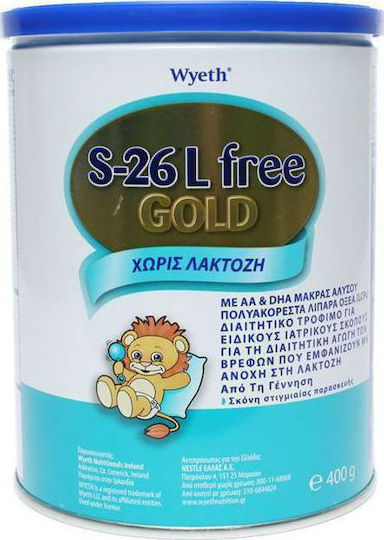 Wyeth Pulvermilch S-26 Gold Lfree Laktosefrei für 0m++ Monate 400gr