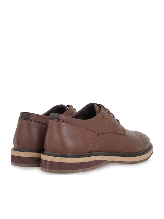 Men's Synthetic Leather Casual Shoes Tabac Brown