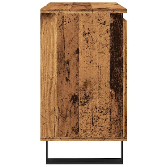 vidaXL Countertop without Sink L58xW33xH60cm Old Wood