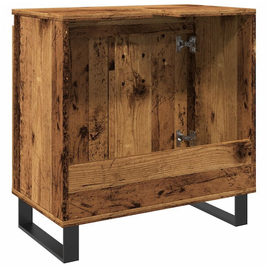 vidaXL Countertop without Sink L58xW33xH60cm Old Wood
