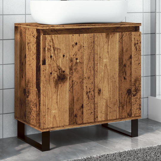 vidaXL Countertop without Sink L58xW33xH60cm Old Wood