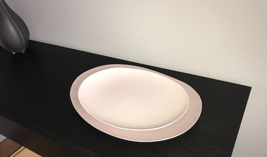 Rina Menardi Ceramic Decorative Platter Beige 43x31cm Rina Menardi Ceramic Decorative Platter Beige 43x31cm