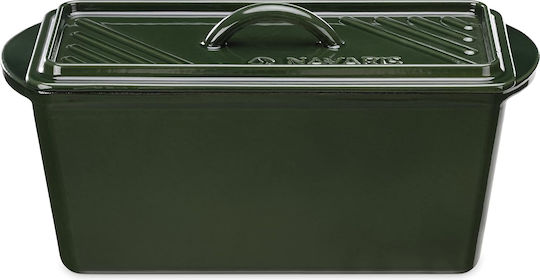 Navaris Cutie de pâine cu capac Metalic Verde 34x13x13cm