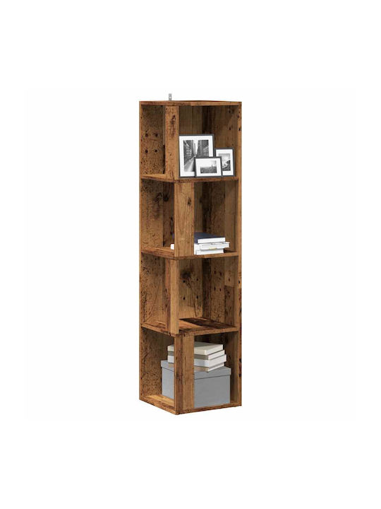 Corner Shelf Wall Coffee 33x33x132cm