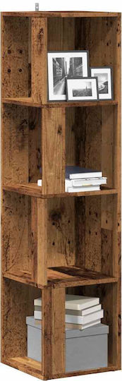 Eckiges Wandregal Braune 33x33x132cm