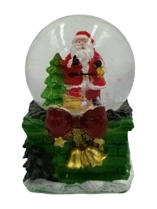 Decorative Christmas Snowball with Santa Claus 4.5x7cm