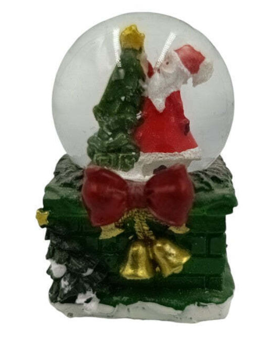 Decorative Christmas Snowball with Santa Claus 4.5x7cm