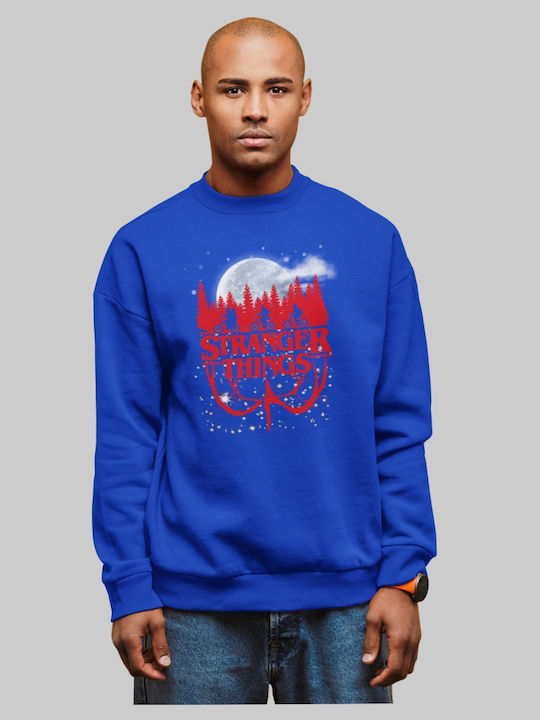 Stranger Things Upside Down Sweatshirt - ROYAL BLUE