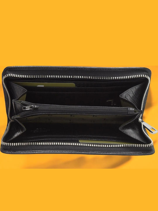Large Leather Women's Wallet Classic Black