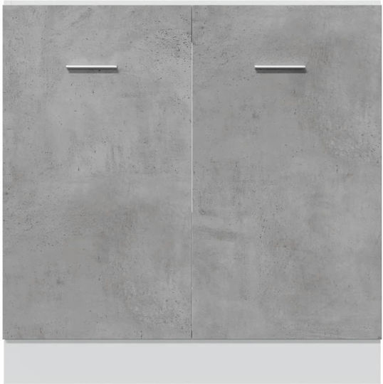 Dulap pentru Chiuvetă Gri 80x46x81.5buc