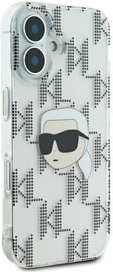 Carcasă Karl Lagerfeld iPhone 16 6,1" Klhcp16shklpkht Transparentă Dura Iml Karl Head Placată Electro 3666339319809