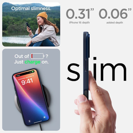 Spigen Thin Fit Mag Magsafe Iphone 16 Albastru Marin