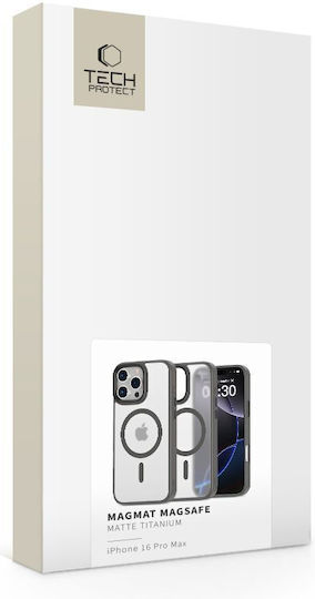 Tech-Protect Magmat Back Cover Plastic 2mm Matte Titanium (iPhone 16 Pro Max)