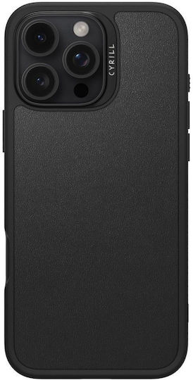 Spigen Cyrill Kajuk Mag Back Cover Synthetic Leather Black (iPhone 16 Pro)