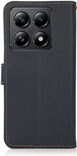 Custer Wallet Piele Albastru (Xiaomi 14T)