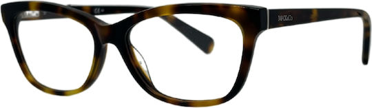 Max & Co Women's Acetate Brown Tortoise Prescription Eyeglass Frame 373 086