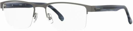 Carrera Metal Eyeglass Frame Gray 8888 R80