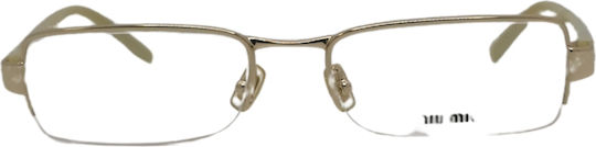 Miu Miu Weiblich Brillenrahmen Gold