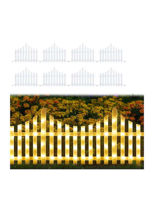 Iluminată De Crăciun Figurină Gardul Alb 280x280cm.