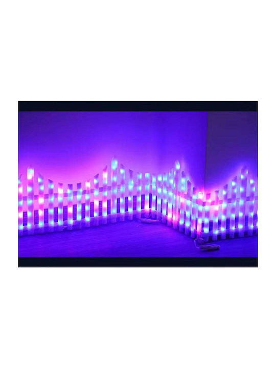 Iluminată De Crăciun Figurină Gardul Alb 280x280cm.