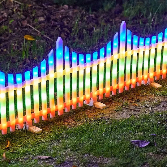 Beleuchtet Weihnachtliche Figur Zaun Weiß 280x280cm