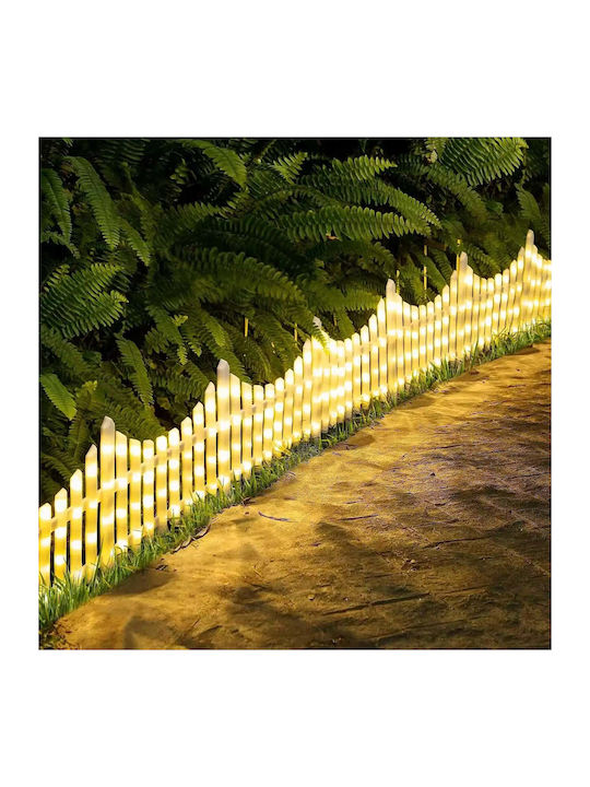 Iluminată De Crăciun Figurină Gardul Alb 280x280cm.
