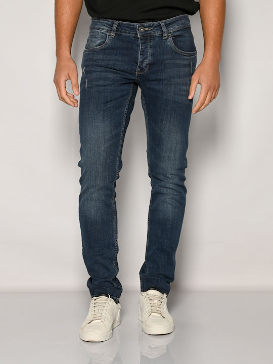 Pantalon De Blugi Pentru Bărbați Elastic Slim Fit Albastru