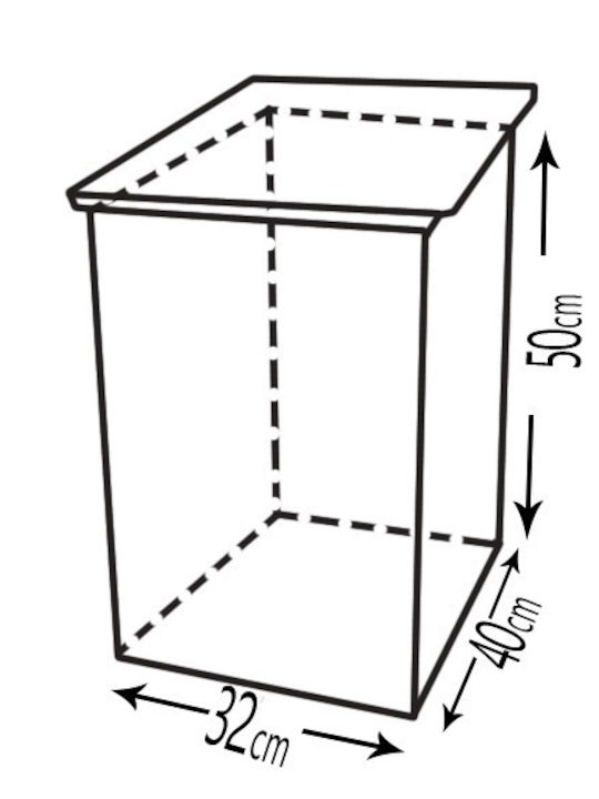GTMED Μεταλλικό Κουτί Αποθήκευσης Ξύλων 32x50x40cm Χάλκινο