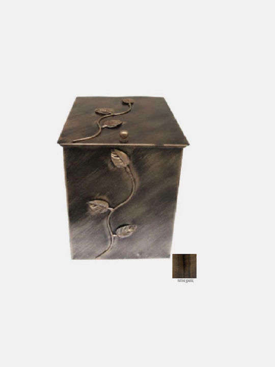 GTMED Μεταλλικό Κουτί Αποθήκευσης Ξύλων 37x54x44cm Χρυσό