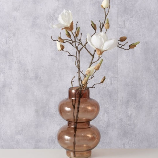 Meli Handmade Decorative Glass Vase Brown 25 cm
