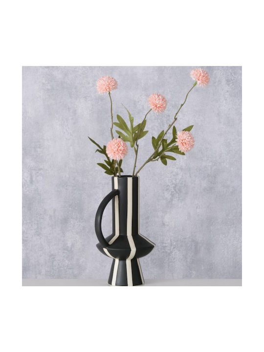 Pamara Dekorative Porzellanvase Weiß Schwarz 20 cm