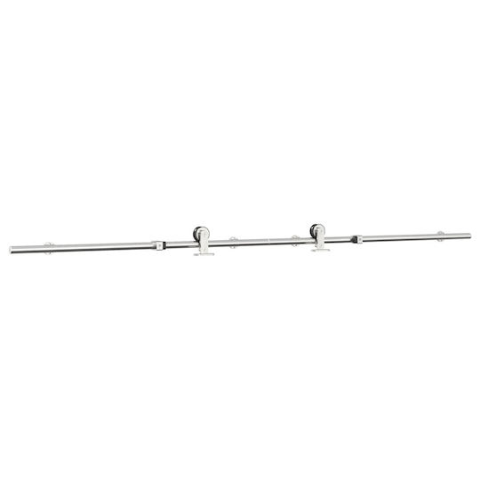 Vidaxl Schiebetürmechanismus Silber 200 cm Edelstahl