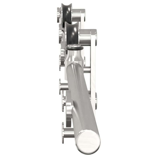 Vidaxl Sliding Door Mechanism Silver 200 cm Stainless Steel