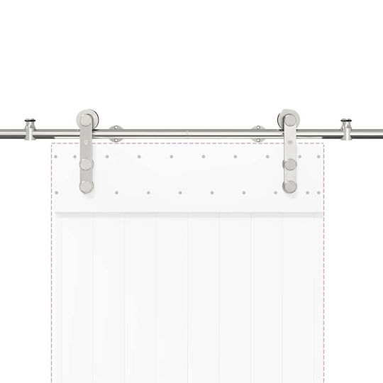 Vidaxl Sliding Door Mechanism Silver 200 cm Stainless Steel