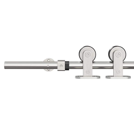 Vidaxl Schiebetürmechanismus Silber 200 cm Edelstahl