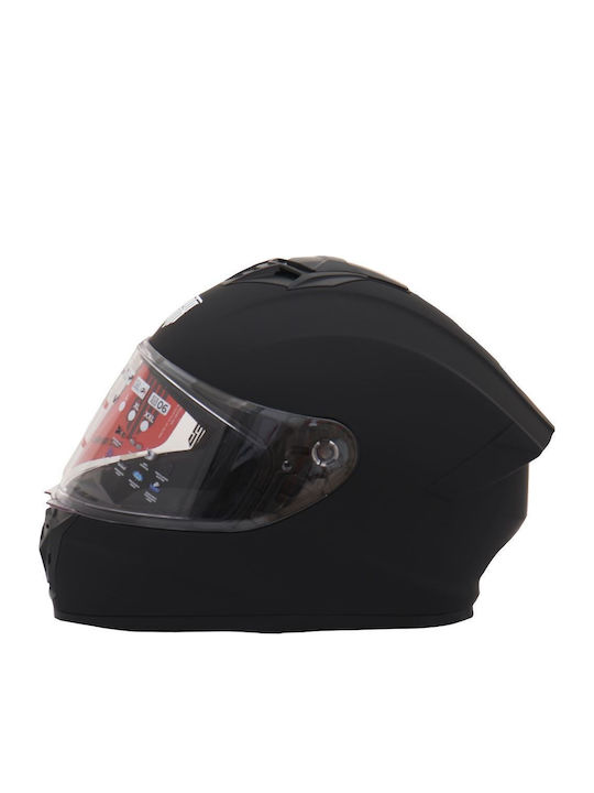 STR GT-2 Black Matt Motorcycle Helmet Full Face ECE 22.06 1450gr