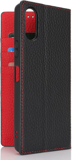 Wallet Piele / Plastic / Silicon Negru (Xperia 10 VI)