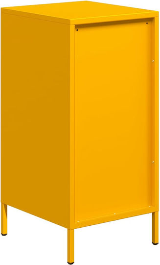 Sideboard Cabinet made of Metal with Drawers Mustard 35x39x73.5cm