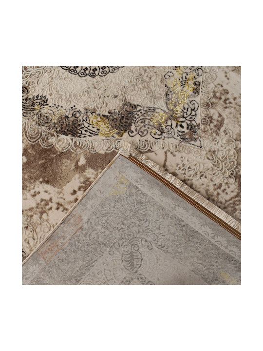 Saray Home Χαλί Ορθογώνιο με Κρόσια Καφέ 200x290cm