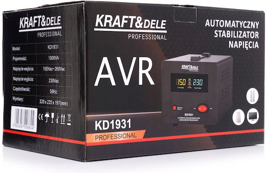 Kraft & Dele KD1931 Σταθεροποιητής Τάσης 1000VA