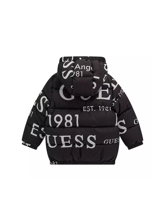 Guess Kids Casual Jacket with Hood Black