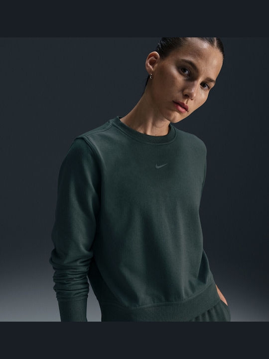 Dri-Fit Γυναικείο Φούτερ Vintage Green / Black