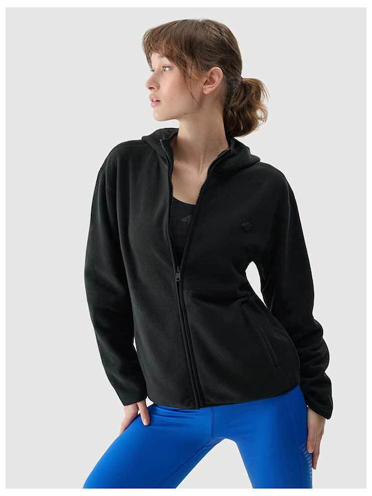 Fleece Jachetă de damă în Negru Culoare